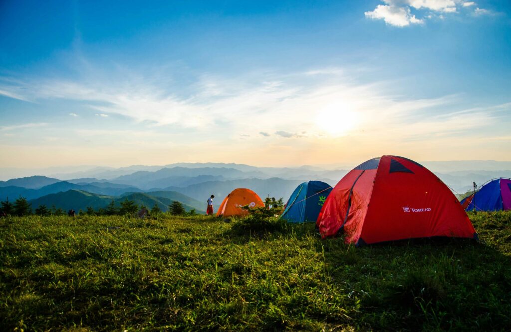Application of 220g butane canister Camping Scene